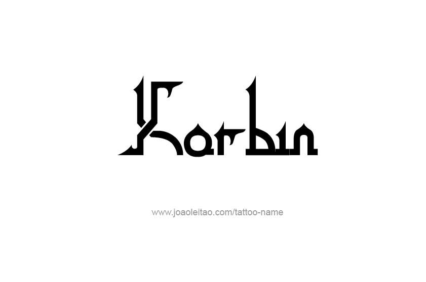 Tattoo Design  Name Korbin   