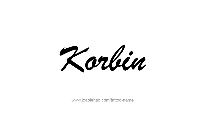 Tattoo Design  Name Korbin   