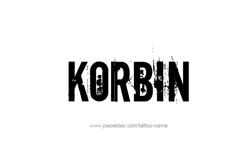 Tattoo Design  Name Korbin   