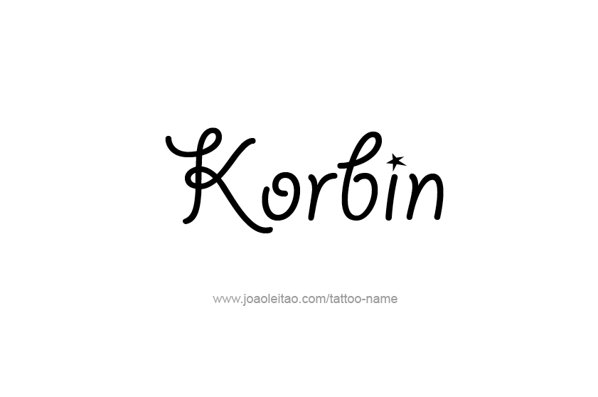 Tattoo Design  Name Korbin   