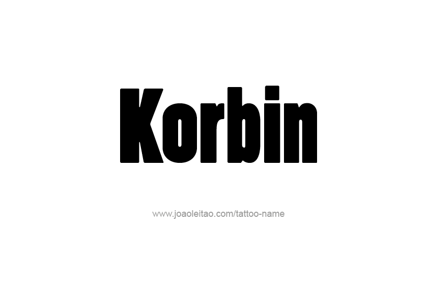 Tattoo Design  Name Korbin   