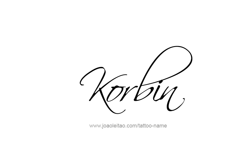 Tattoo Design  Name Korbin   