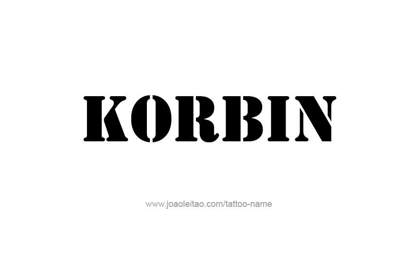 Tattoo Design  Name Korbin   