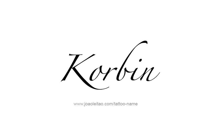 Tattoo Design  Name Korbin   