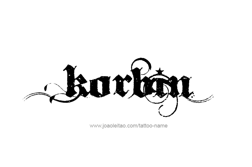 Tattoo Design  Name Korbin   