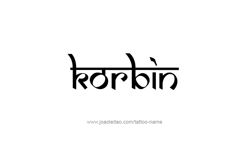 Tattoo Design  Name Korbin   