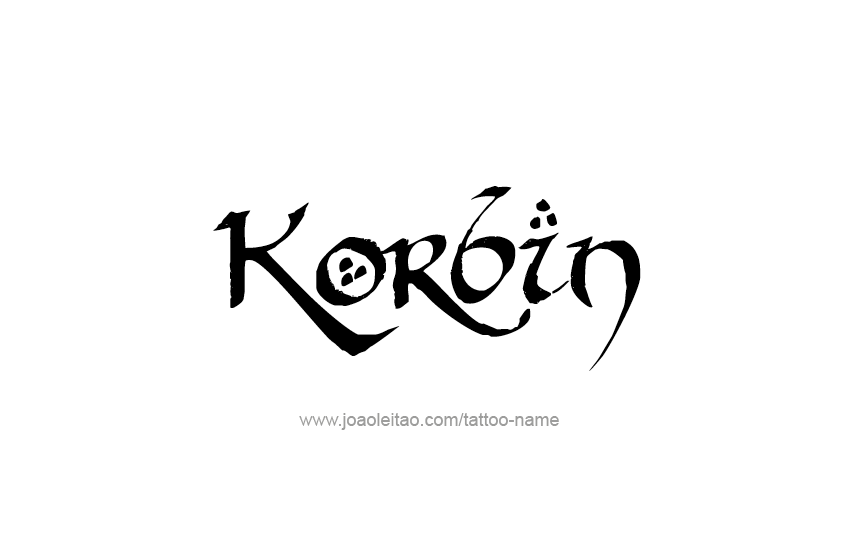 Tattoo Design  Name Korbin   