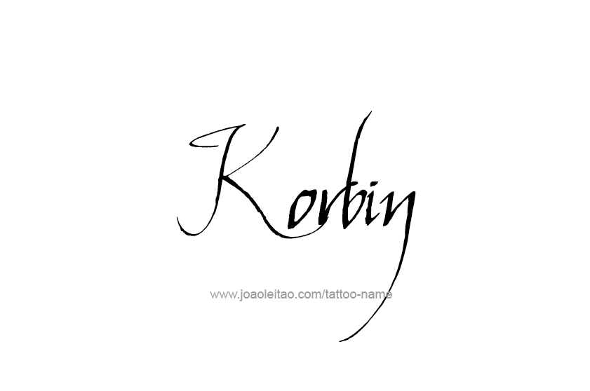 Tattoo Design  Name Korbin   