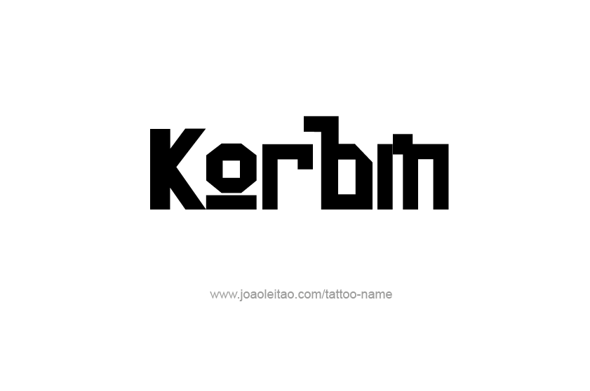 Tattoo Design  Name Korbin   