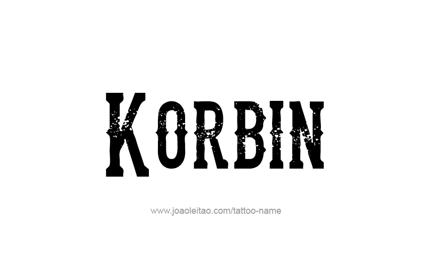 Tattoo Design  Name Korbin   