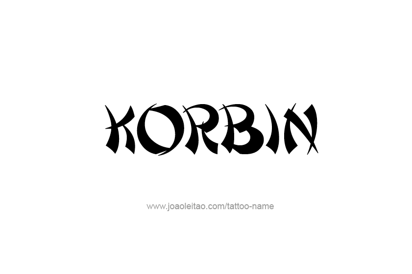 Tattoo Design  Name Korbin