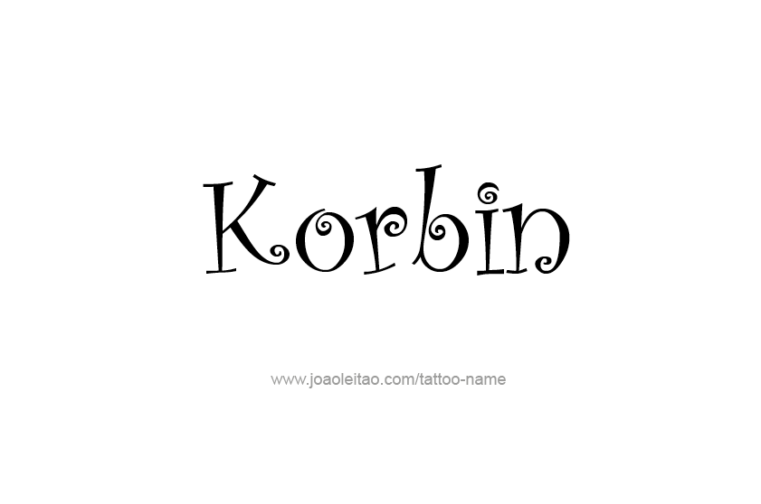 Tattoo Design  Name Korbin   