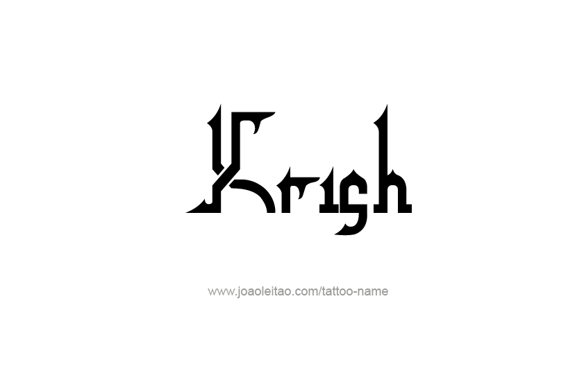 Tattoo Design  Name Krish   