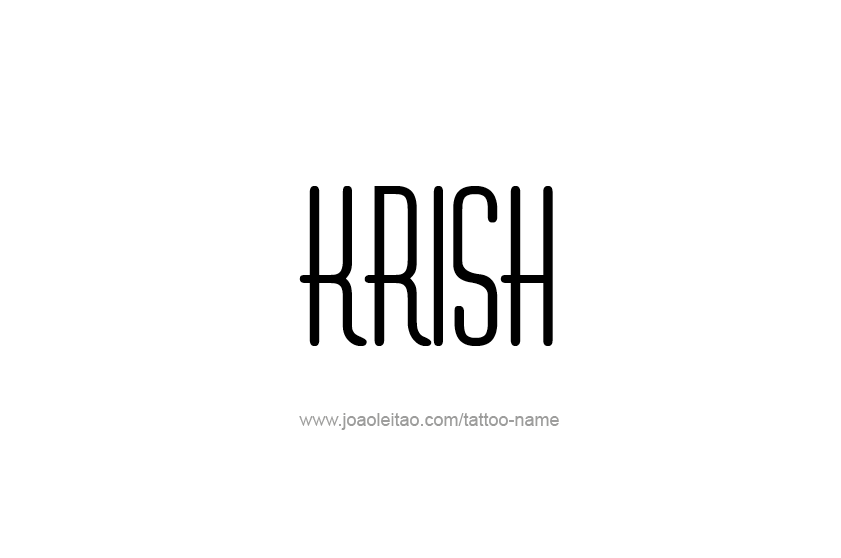 Krish Name Tattoo Designs