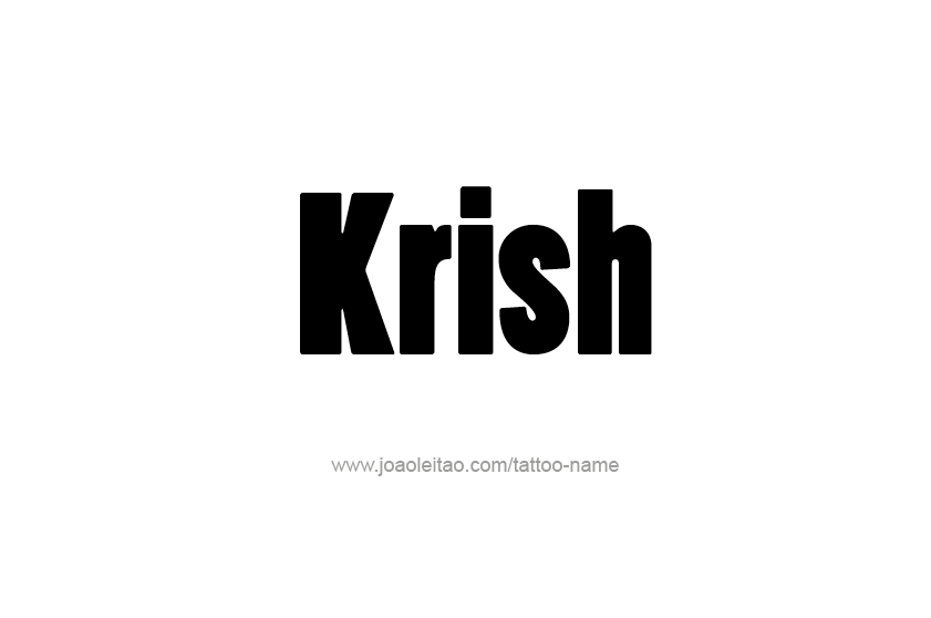 Tattoo Design  Name Krish   