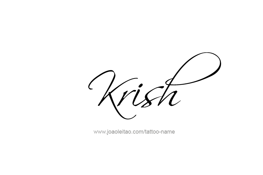 Tattoo Design  Name Krish   