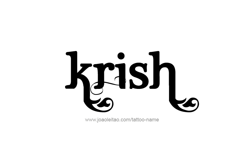 Tattoo Design  Name Krish   