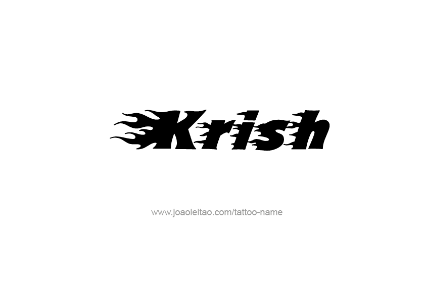 Tattoo Design  Name Krish   