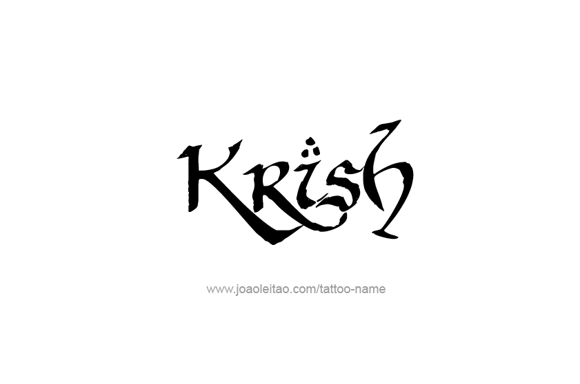 Tattoo Design  Name Krish   