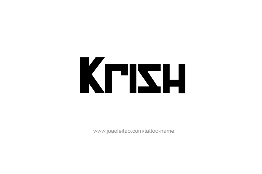 Tattoo Design  Name Krish   