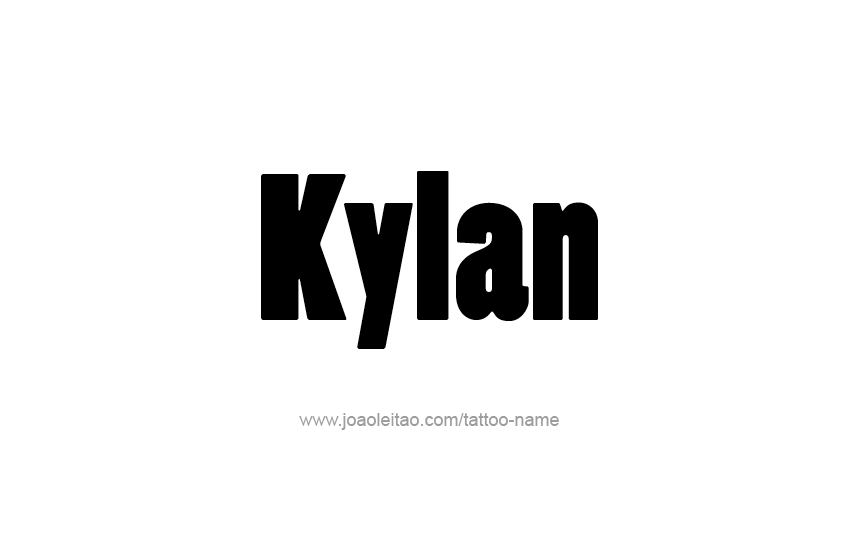 Tattoo Design  Name Kylan   