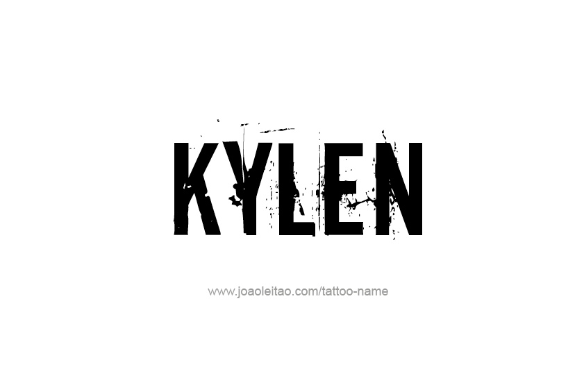 Tattoo Design  Name Kylen   