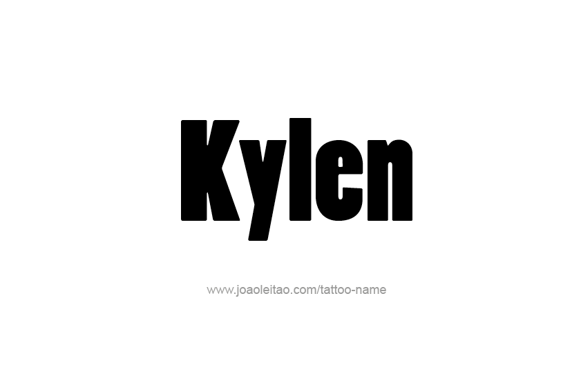 Tattoo Design  Name Kylen   