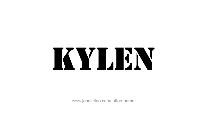 Tattoo Design  Name Kylen   