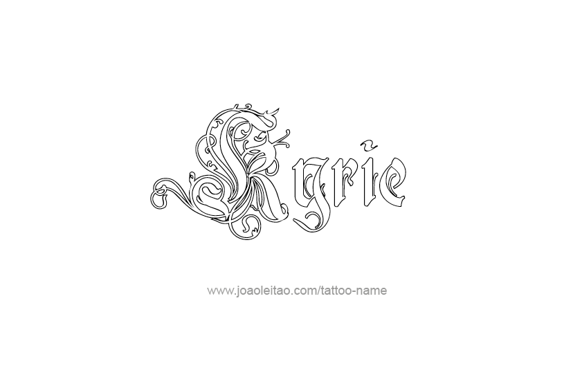 Tattoo Design  Name Kyrie   