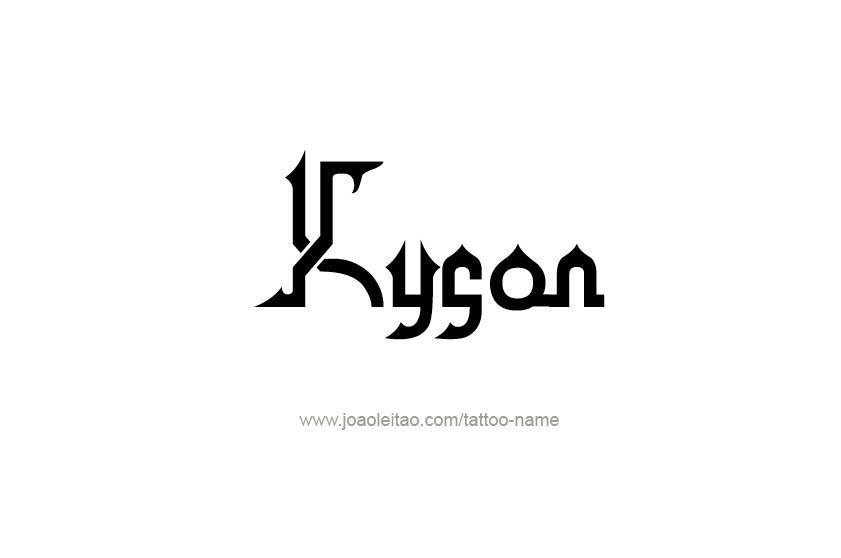 Tattoo Design  Name Kyson   