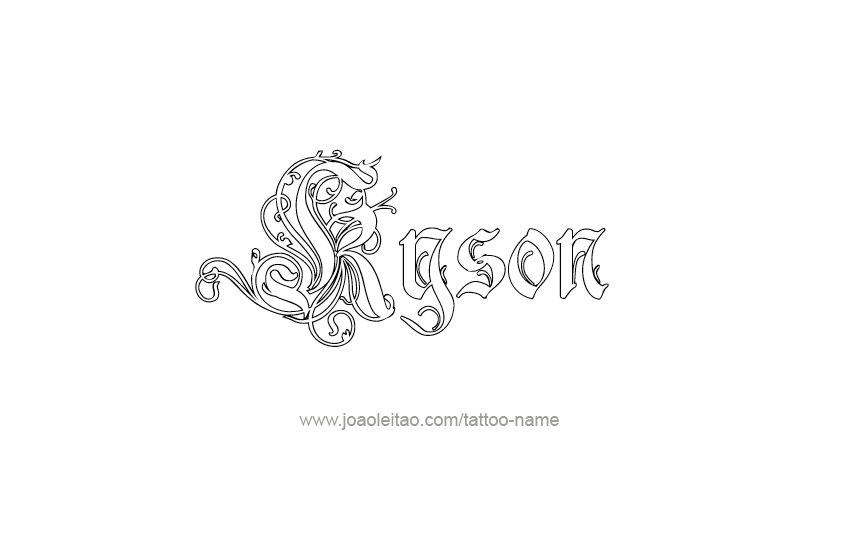 Tattoo Design  Name Kyson   