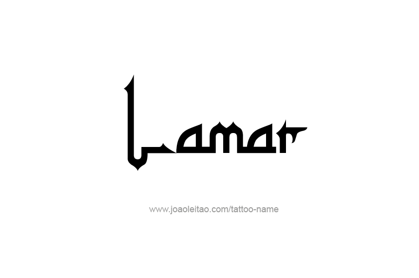 Tattoo Design  Name Lamar   