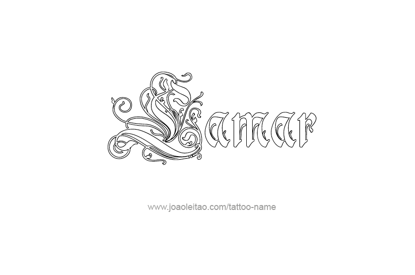 Tattoo Design  Name Lamar   