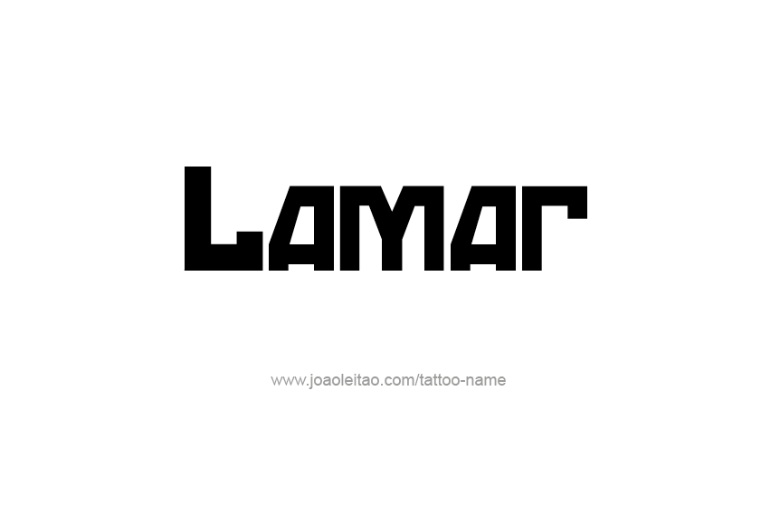 Tattoo Design  Name Lamar   