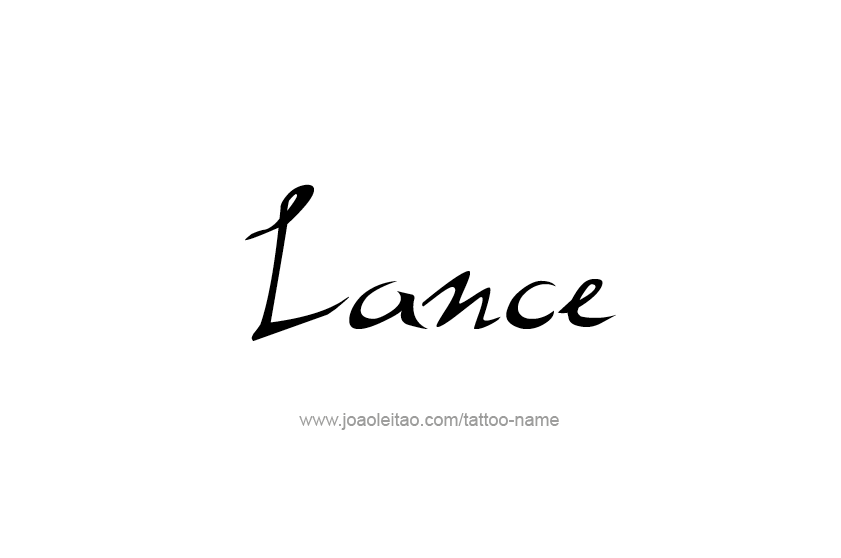 Tattoo Design  Name Lance   