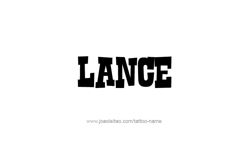 Tattoo Design  Name Lance   