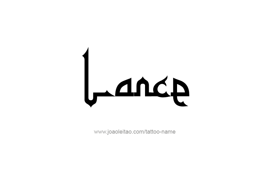 Tattoo Design  Name Lance   