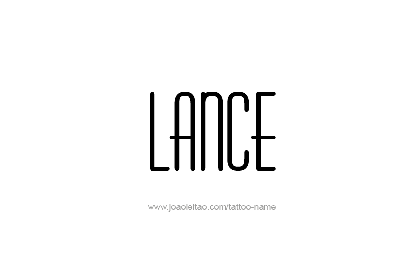 Tattoo Design  Name Lance   