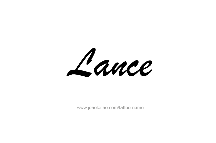 Tattoo Design  Name Lance   