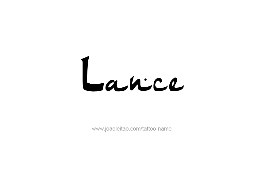 Tattoo Design  Name Lance   