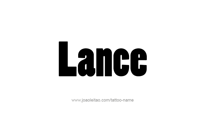 Tattoo Design  Name Lance   