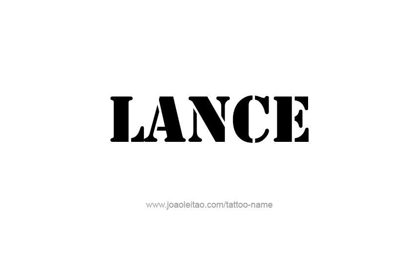 Tattoo Design  Name Lance   