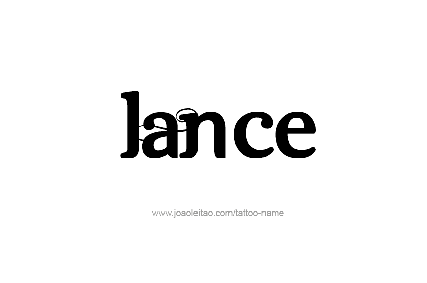 Tattoo Design  Name Lance   