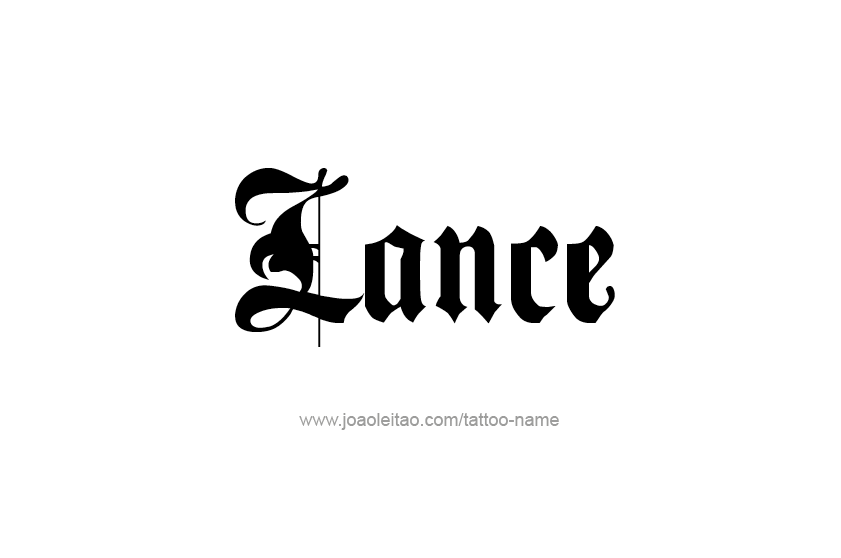 Tattoo Design  Name Lance   