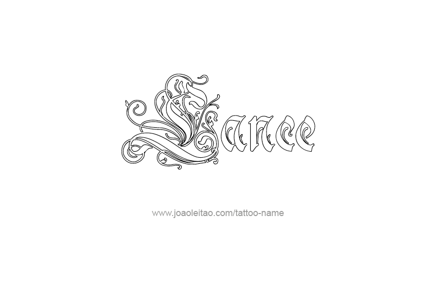 Tattoo Design  Name Lance   