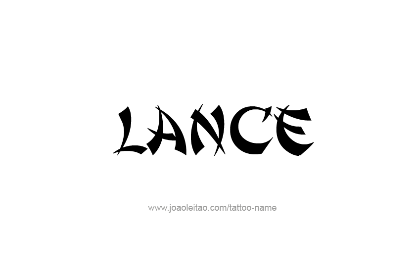 Tattoo Design  Name Lance