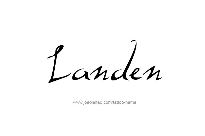 Tattoo Design  Name Landen   