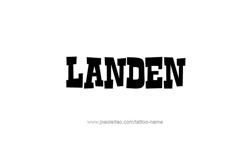 Tattoo Design  Name Landen   