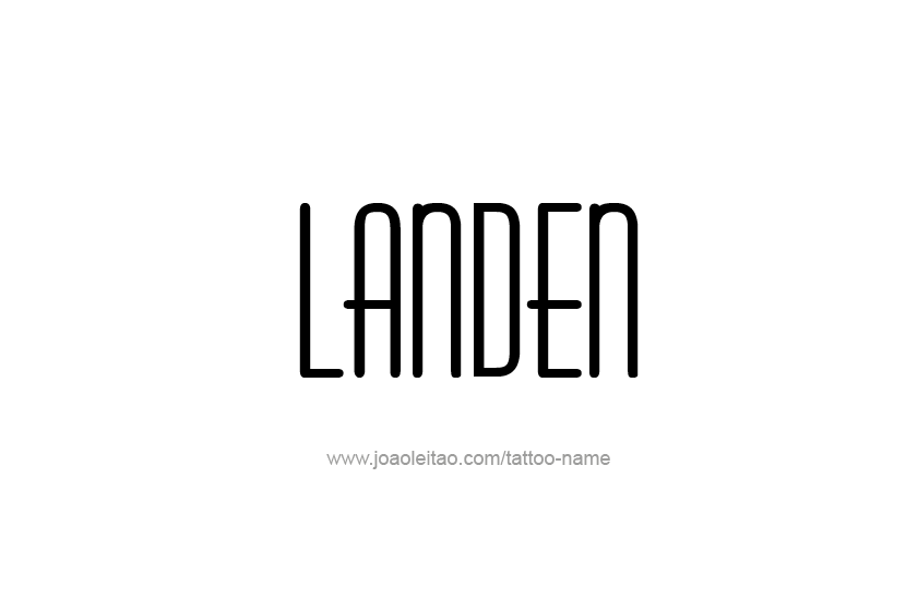 Tattoo Design  Name Landen   