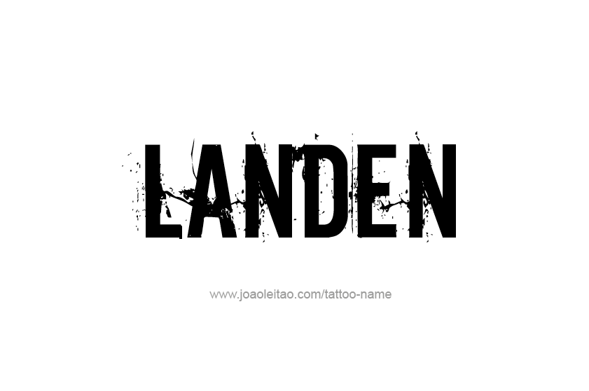 Tattoo Design  Name Landen   